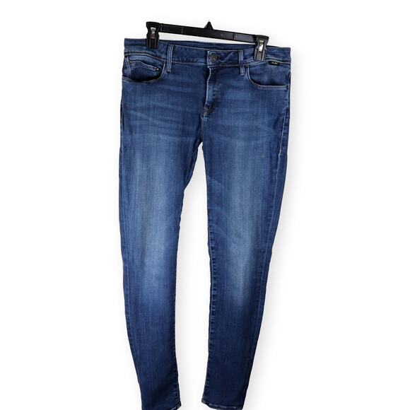 Mavi Gold Med Wash Blue Denim Tapered Jeans 31/32 - Picture 1 of 11